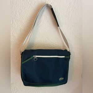 Lacoste Dark Blue and Green Messenger Bag